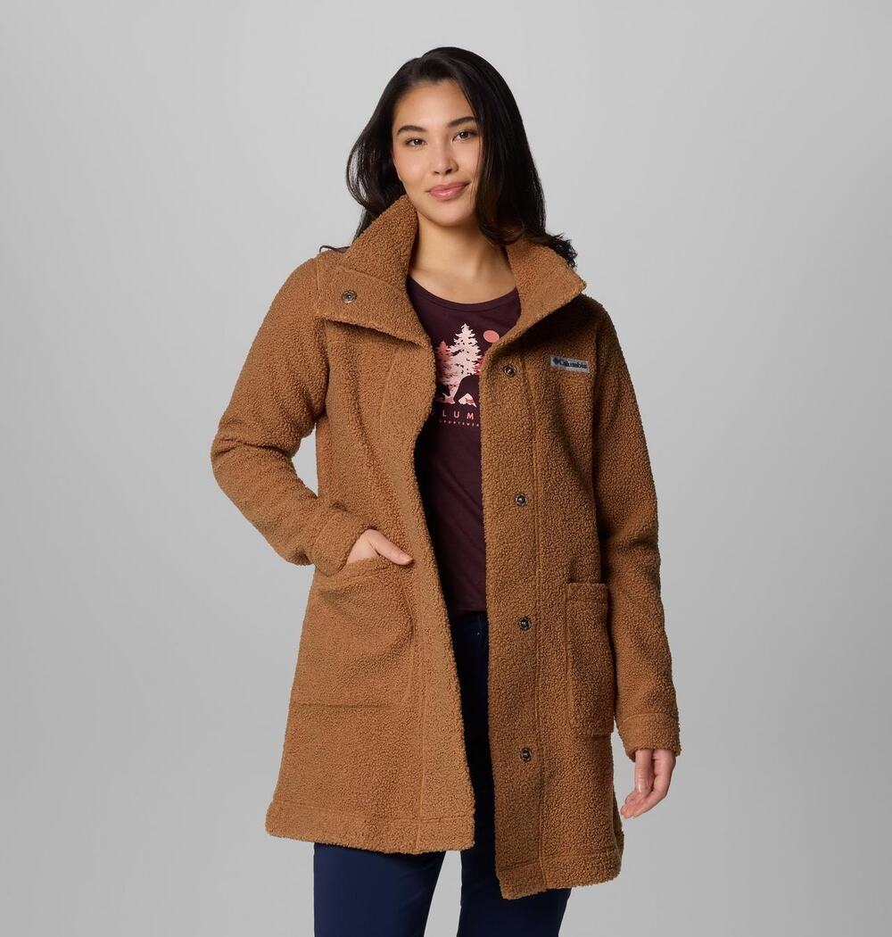 Columbia Women's Panorama Long Jacket Camel Brown XS